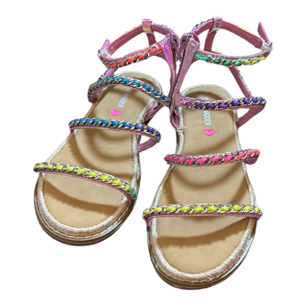 NWOT Size 3 kids Bakerr Steve Madden rainbow sandals